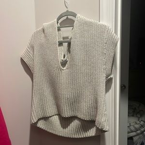 Brunello Cucinelli Sweater Sleeveless off the shoulder top medium tan